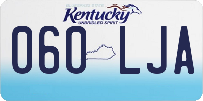 KY license plate 060LJA