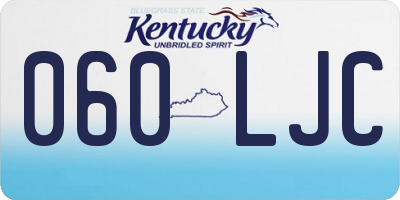 KY license plate 060LJC