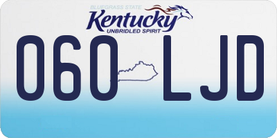 KY license plate 060LJD