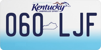 KY license plate 060LJF