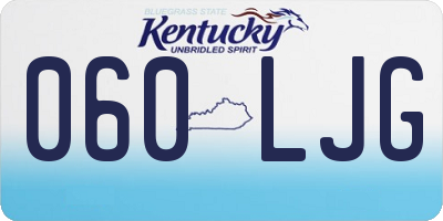 KY license plate 060LJG