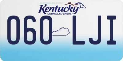 KY license plate 060LJI