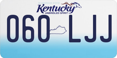 KY license plate 060LJJ