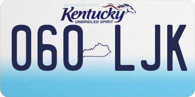 KY license plate 060LJK