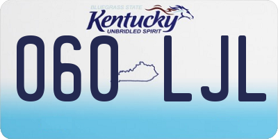 KY license plate 060LJL
