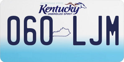 KY license plate 060LJM