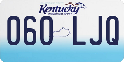 KY license plate 060LJQ