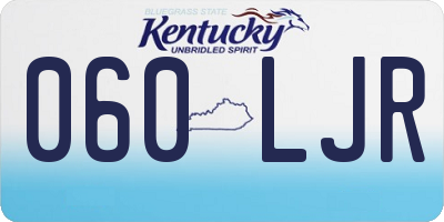 KY license plate 060LJR