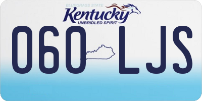 KY license plate 060LJS