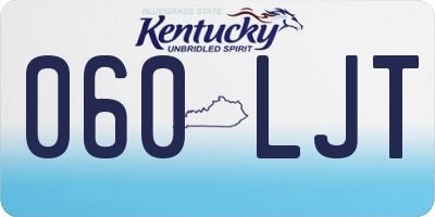 KY license plate 060LJT