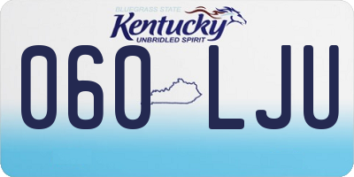 KY license plate 060LJU