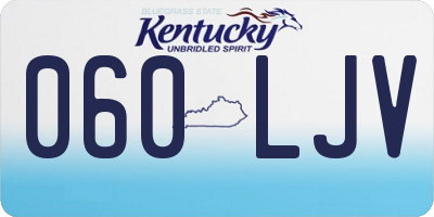 KY license plate 060LJV