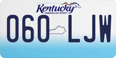 KY license plate 060LJW