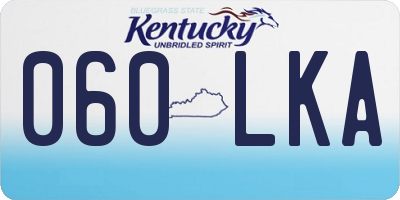 KY license plate 060LKA