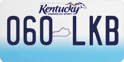 KY license plate 060LKB