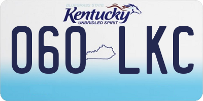 KY license plate 060LKC