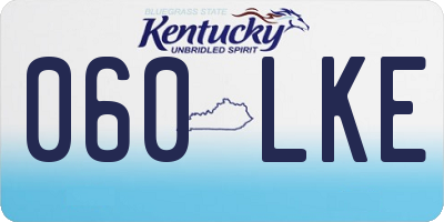 KY license plate 060LKE