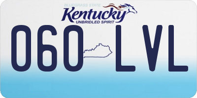 KY license plate 060LVL