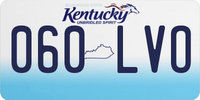 KY license plate 060LVO