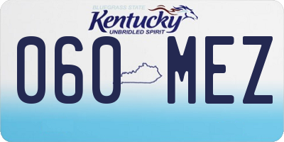 KY license plate 060MEZ