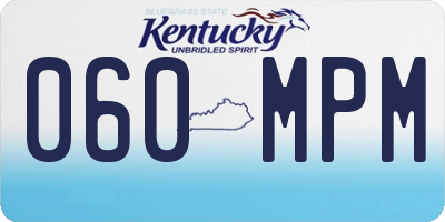 KY license plate 060MPM