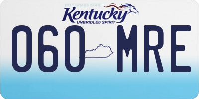 KY license plate 060MRE