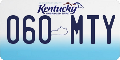 KY license plate 060MTY