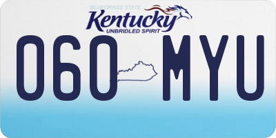 KY license plate 060MYU