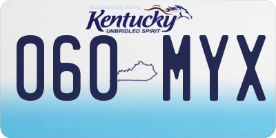 KY license plate 060MYX
