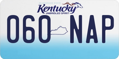 KY license plate 060NAP