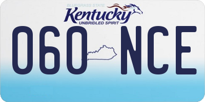 KY license plate 060NCE