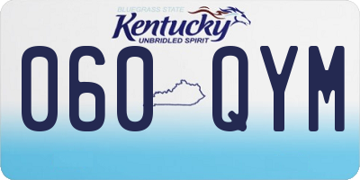 KY license plate 060QYM