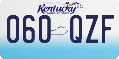 KY license plate 060QZF