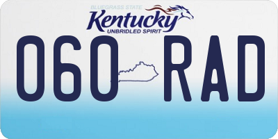 KY license plate 060RAD