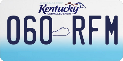 KY license plate 060RFM