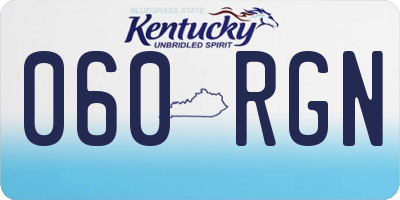 KY license plate 060RGN