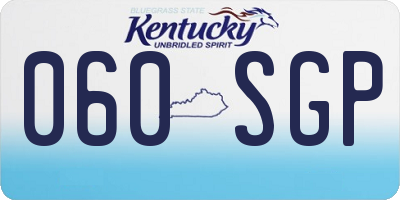 KY license plate 060SGP