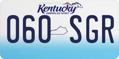 KY license plate 060SGR