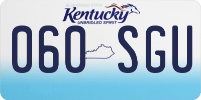 KY license plate 060SGU