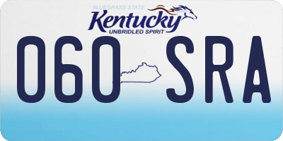 KY license plate 060SRA