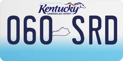 KY license plate 060SRD