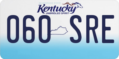 KY license plate 060SRE