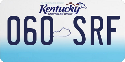 KY license plate 060SRF
