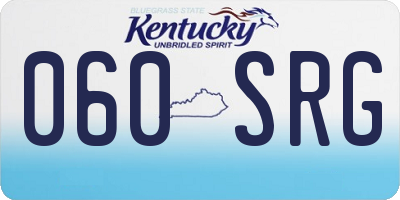 KY license plate 060SRG