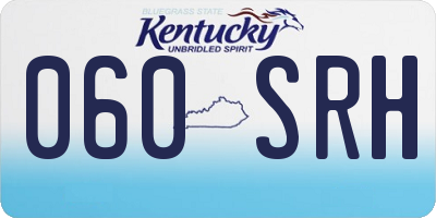 KY license plate 060SRH
