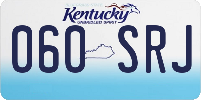 KY license plate 060SRJ