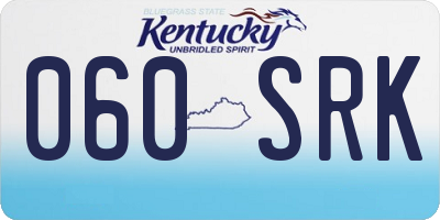 KY license plate 060SRK