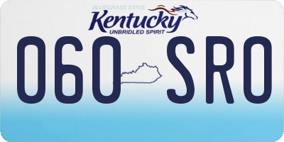 KY license plate 060SRO