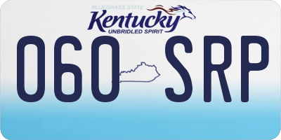KY license plate 060SRP