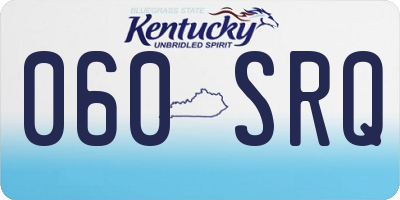 KY license plate 060SRQ